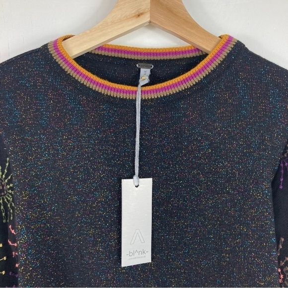 Anthropologie Blank London Elveena Embroidered Puff Sleeve Knit Top - Picture 6 of 9